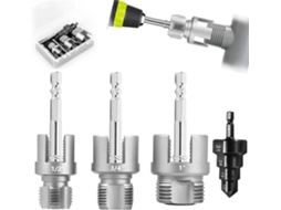 Kit De Rosqueamento Tubos Pvc, Ferramenta Para Rosqueamento Interno E Externo De Tubos 1 2-polegada Com Broca Escalonada