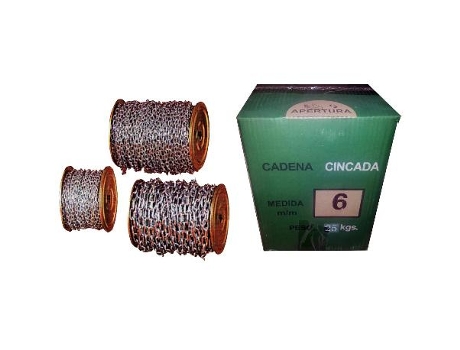 Cadena de   2,5 mm   bobina 25 kg.  (aproximadamente 230 mts)