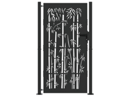 Conjunto 1 Portão De Jardim Vidaxl Preto Aço (110 X 180 Cm)