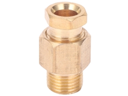 Conector de latão para tubo de óleo, conexão reta para dutos de nylon, cobre e alumínio PD618
