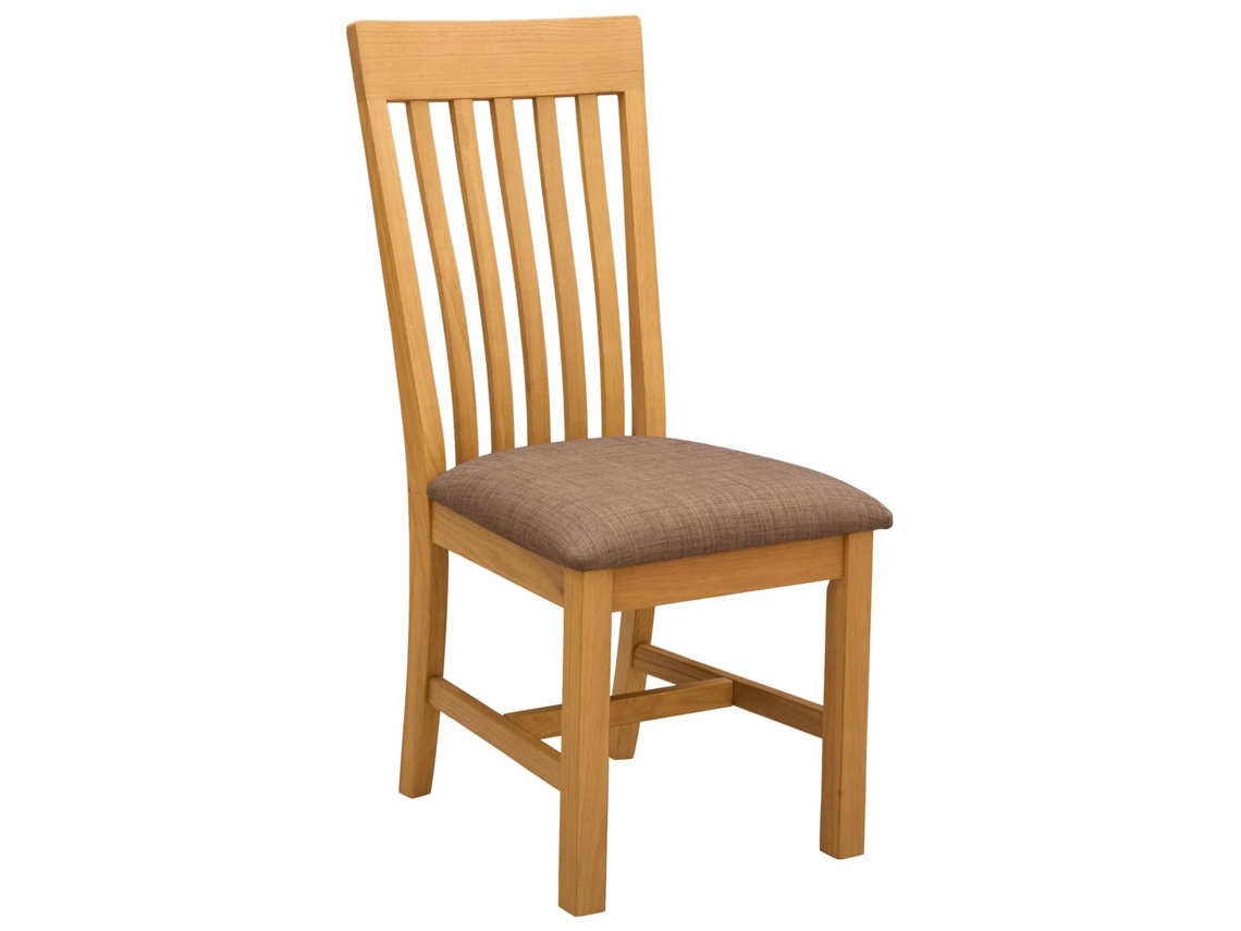 Conjunto 2 Cadeira De Jantar Vidaxl Cinzento Madeira De Carvalho Maciça (45 X 59,5 X 100 Cm)