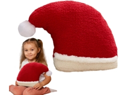 Almofadas De Natal Para Sofá, Em Pelúcia Decorativa Com Estampa De Chapéu De Papai Noel |