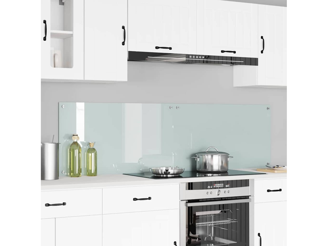Vidaxl Painel De Cozinha 2 Unid. Branco 90 X 50 Cm Vidro Temperado