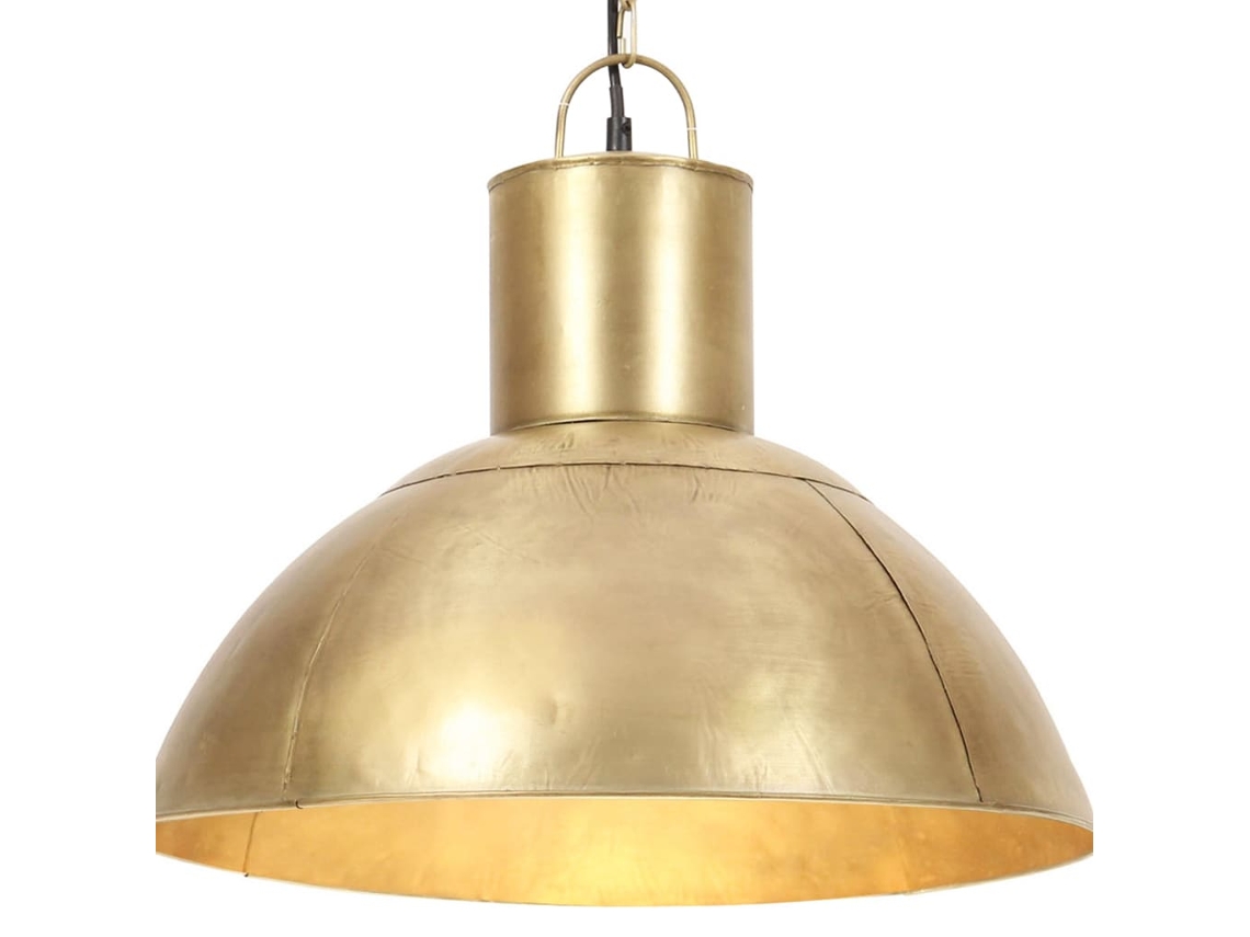Vidaxl Candeeiro Suspenso Redondo 25 W 48 Cm E27 Bronze