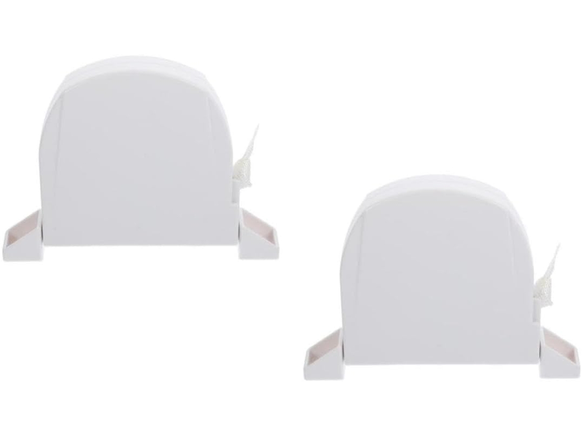 Beavorty Conjunto De 2-enroladores Corda Plástico Branco, Suporte Leve E Resistente Para Cortinas Na Sala De Estar