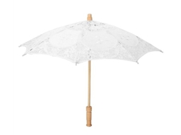 Projeto de guarda-chuva elegante - Textura de linho - Feito à mão - Manivela de madeira - Decoração de casamento - Requisitos fotográficos - Guarda-chuv
