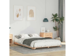 Vidaxl Estrutura da Cama Castanho 135 X 190 Cm