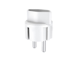 Adaptador De Viagem França, Alemanha Com Conversor De Tomada Europeu 10a 250v Branco