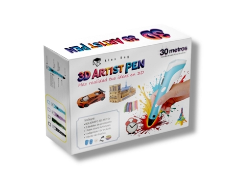 Caneta 3D com 6 Recargas 4 Cores Roymart Artist by Alex Bog AB 0300