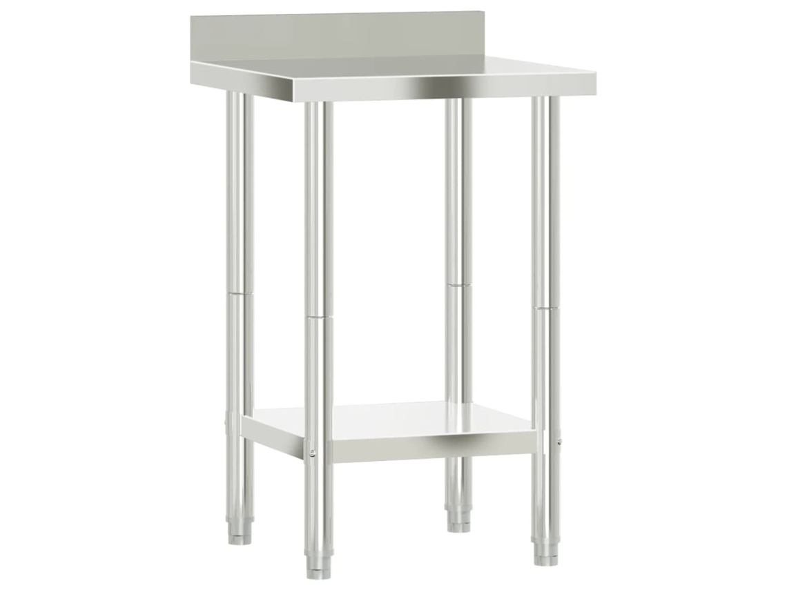 Mesa de cozinha Rebordo anti-respingos MAISON EXCLUSIVE em aço inoxidável 55x55x93 cm