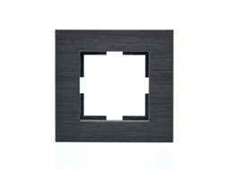 Placa de Acabamento de Metal Preto 1 Post 84X87X10Mm