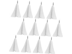 Alfinetes Criativos, Portáteis E Duráveis Da Ultechnovo, Pacote Com 12 Unidades, Em Papel Formato Avião, Brancos