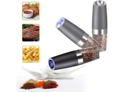 Moedor de Sal e Pimenta Elétrico, por Gravidade, Elétrico com Sensor Incli Nação 90 Graus, Ajuste GOKOCO