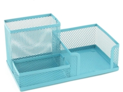 Cesto Organizador Ruilogod Metallic Office Mesh Skie Accessory Call Keys Erasers Bran Blue