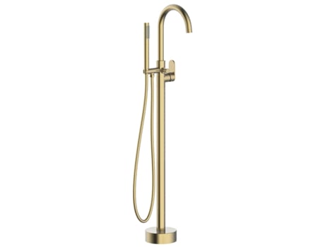 Coluna mecânica de chão Charme II em ouro escovado para ilha de banheiro Essebagno