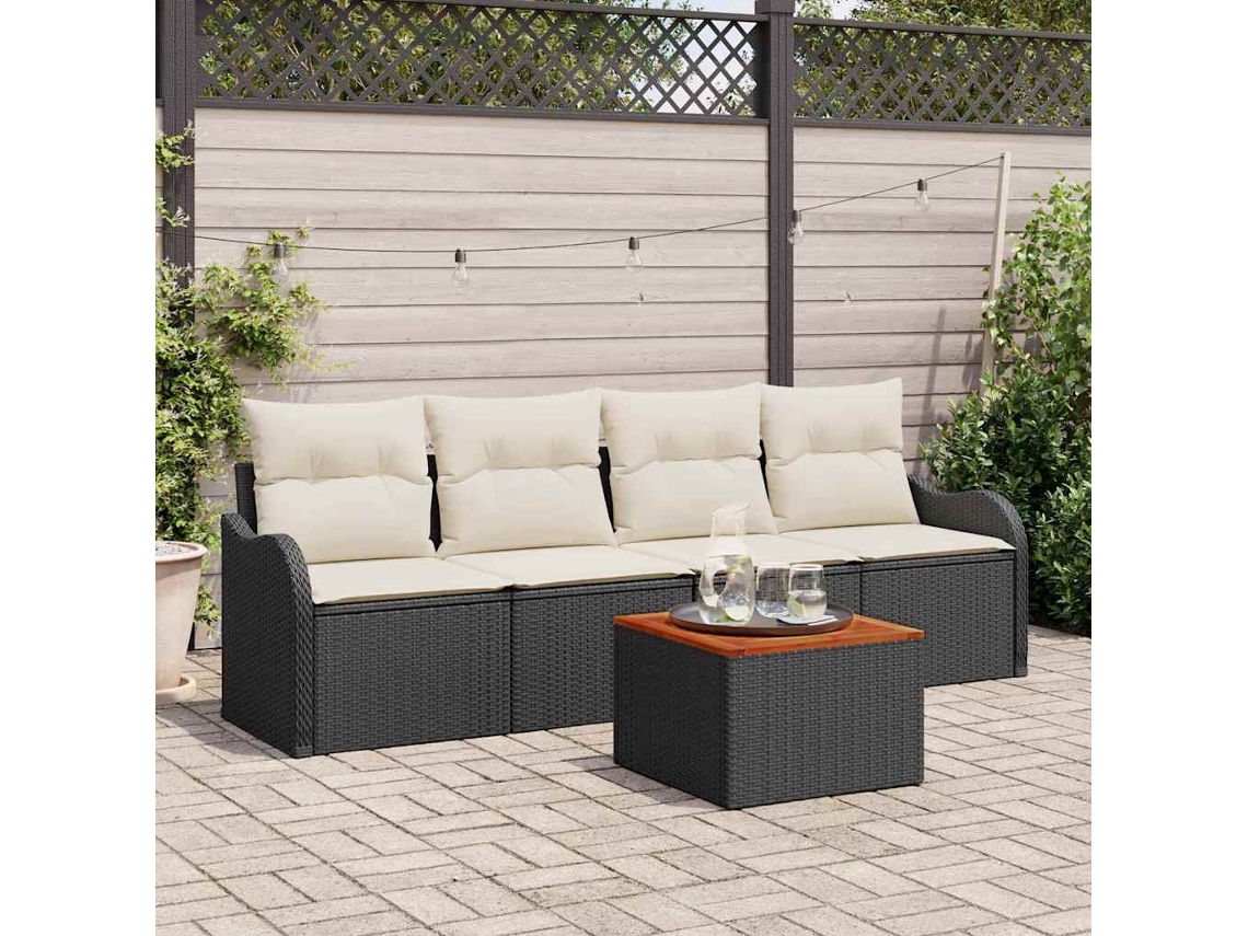 Vidaxl Conjunto De Sofá De Jardim 5 Unid. 4-número De Lugares