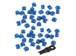 Conjunto De 300 Peças De Tampas Protetoras Contra Poeira Para Hub Ethernet Lan Rj45 Na Cor Azul, Com Trava E Chave Exclusivas.