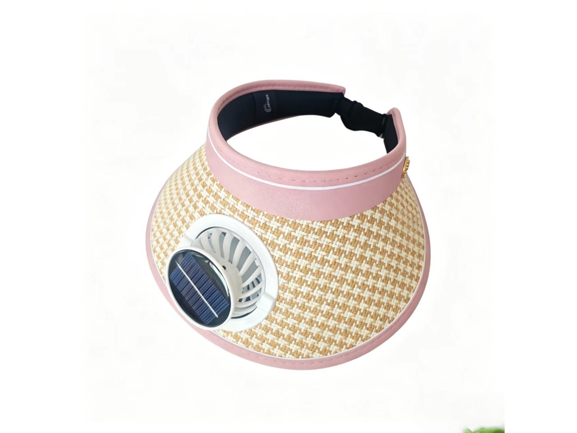 Chapéu com Ventilador Solar Recarregável MDUG (onda Camuflada Quadrada)