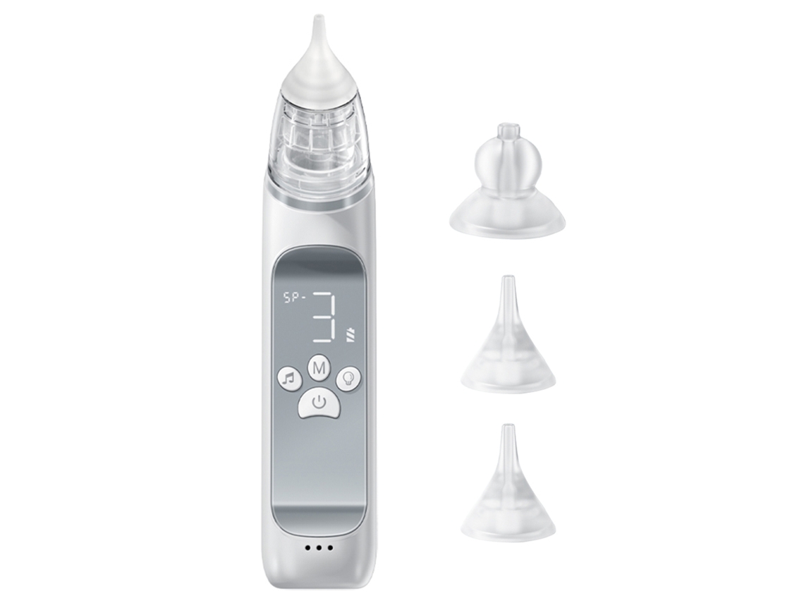 Primerox aspirador Nasal Elétrico para Bebê 3 Níveis de Aspiração Música e Luzes Coloridas