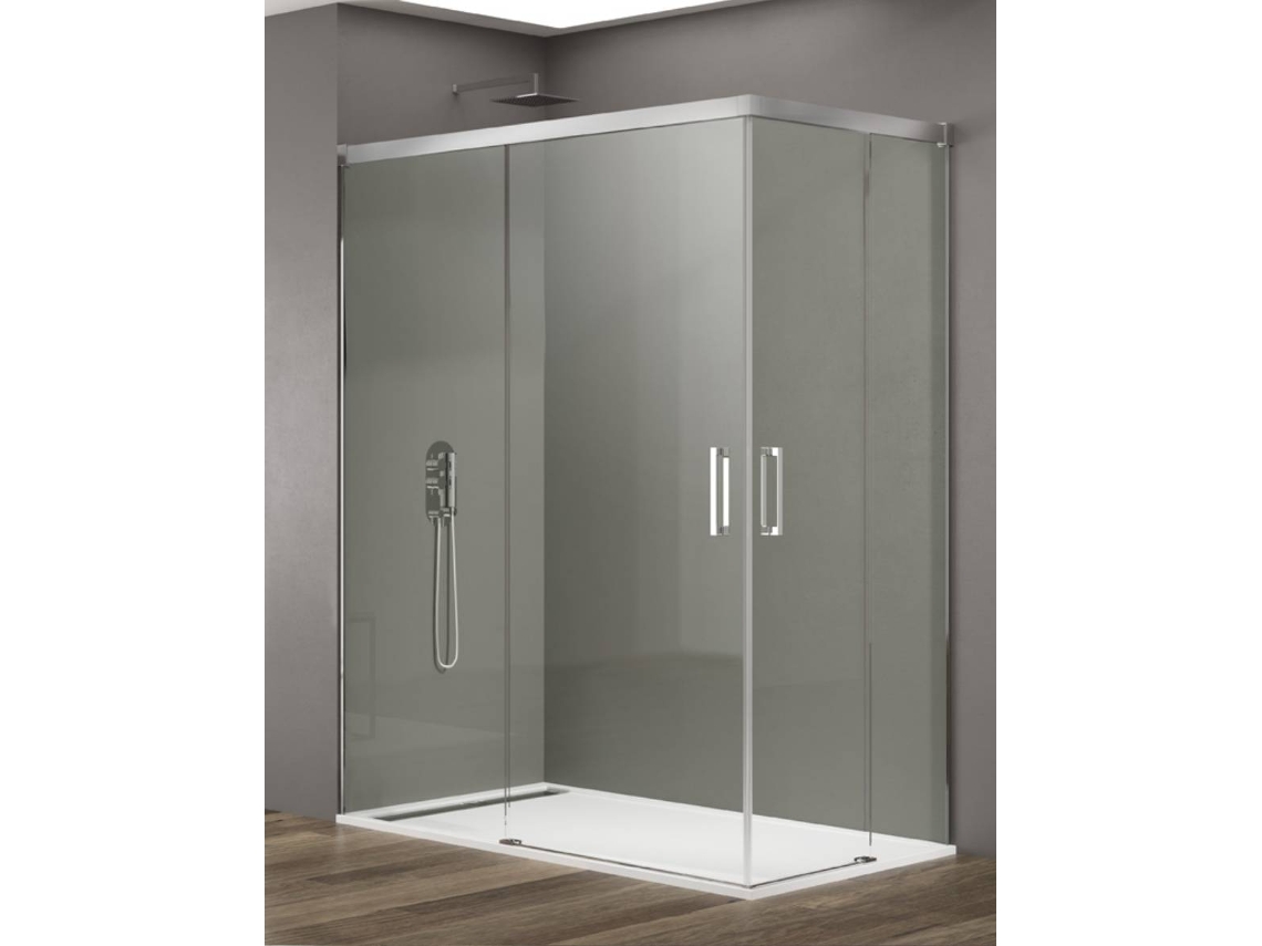 Cabine de Duche Angular 2+2 THALASSA 90x70 cm Cromo Vidro Transparente DUCHA.ES