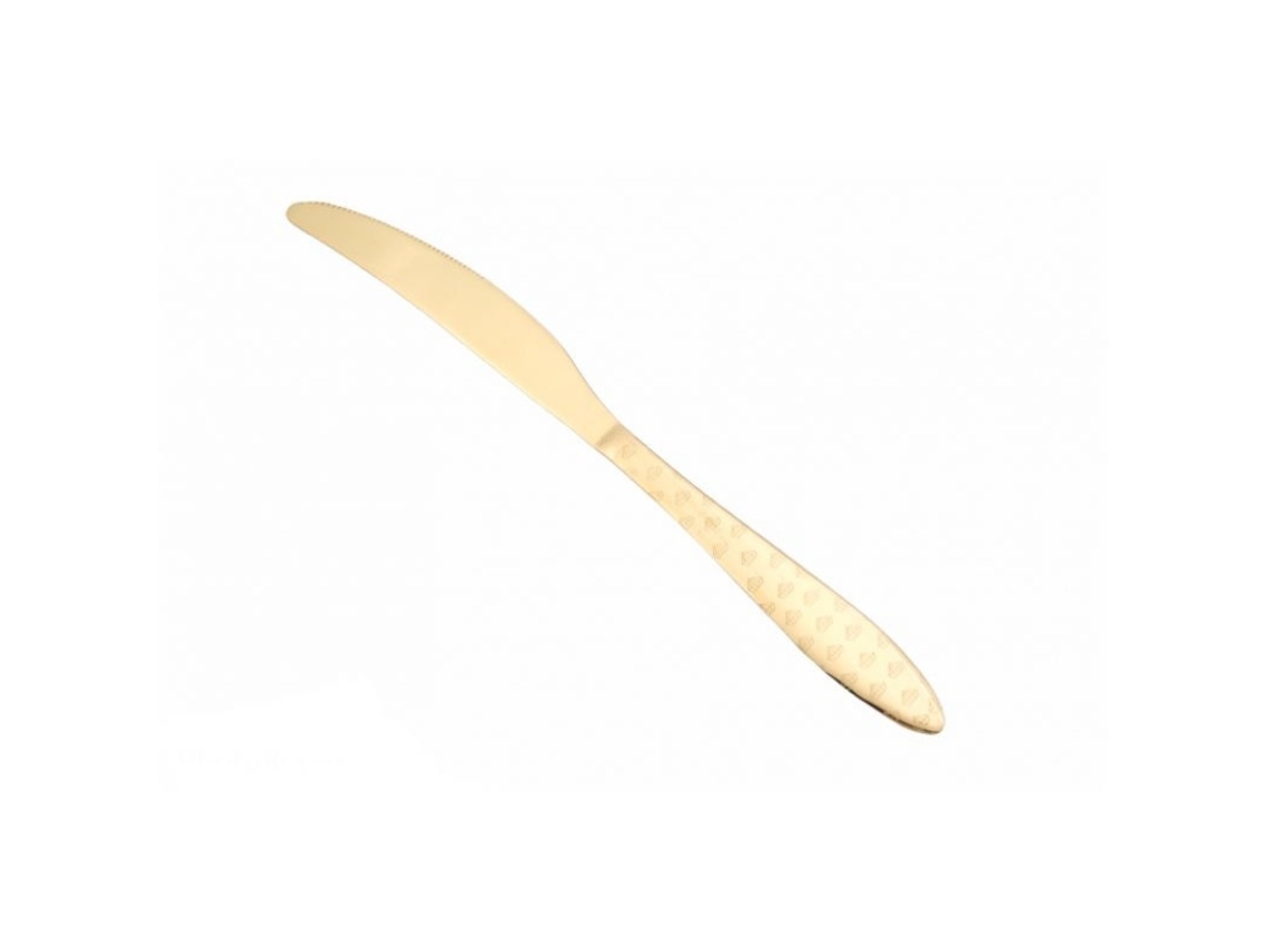 6 Peças Jantar Em Aço Inoxidável Dourado 23,5 X 2 Cm Diamante