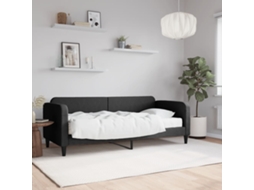 Vidaxl Sofá-cama Com Colchão 80x200 Cm Tecido Preto