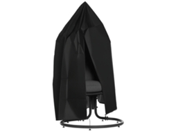 Capa para Cadeira Suspensa,capa para Cadeira Ovo em Tecido Oxford 210d com Zíper,ø 115x190cm,preto BTFORUS
