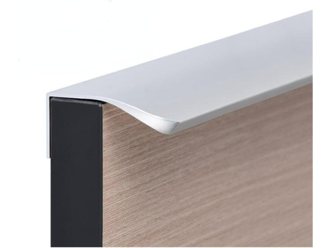 Puxadores Ocultos De Liga Metálica 120mm Na Cor Prata Para Gavetas Armários E Guarda Roupas