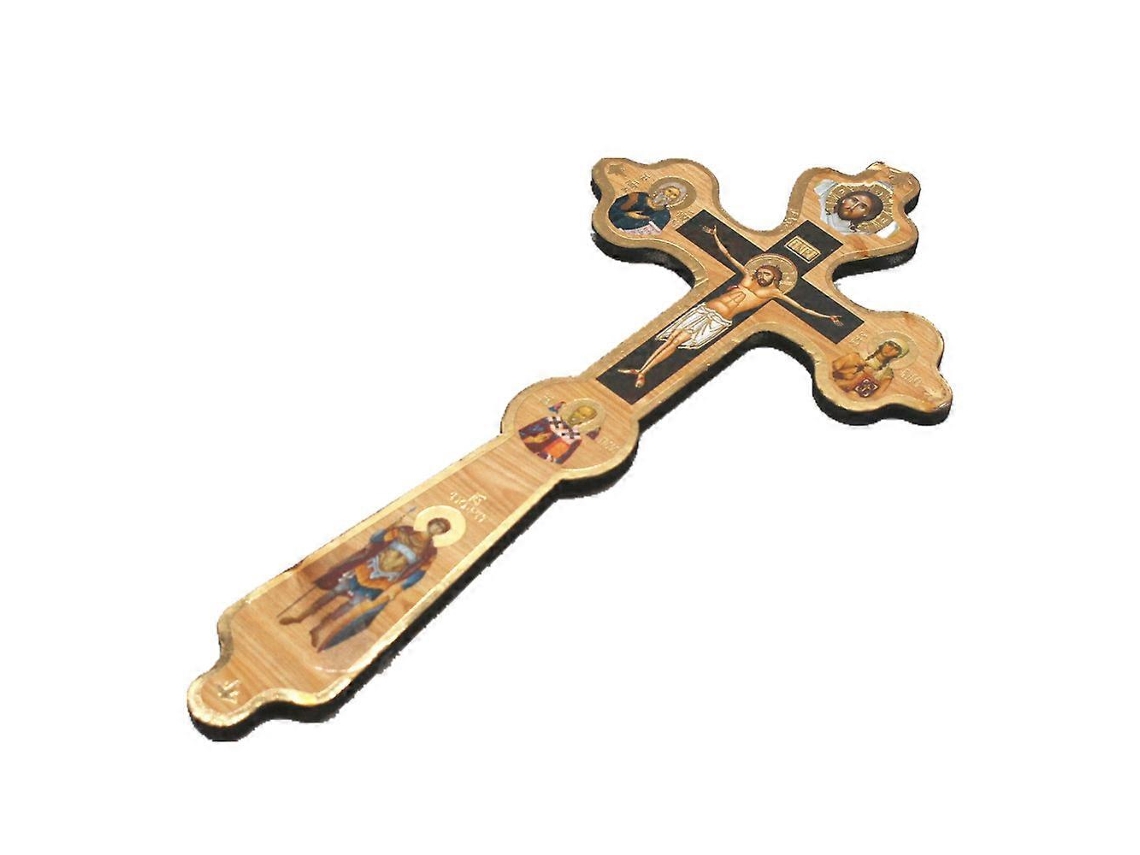 Jesus Cruz Mão Igreja Cristã Talheres Figuras De Padre Ortodoxo Presépio Católico Cristo De Madeira Decoração De Parede Slowmoose