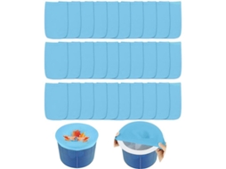 30 meias de skimmer para piscina, filtro para cesto de skimmer, azul S/MARCA