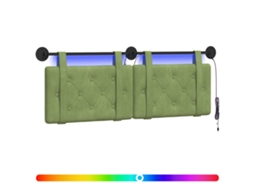 Conjunto 1 Cabeceira Suspensa Vidaxl Verde Veludo (150 X 55 X 5 Cm)