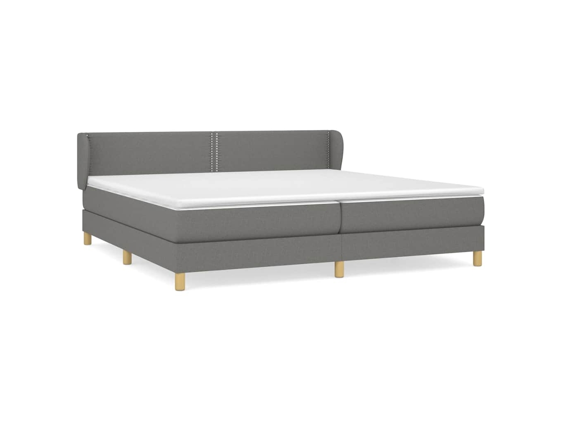 Box Spring Bed, Box Spring Beds Vidaxl Cinzeto Tecido (200 X 200 Cm)