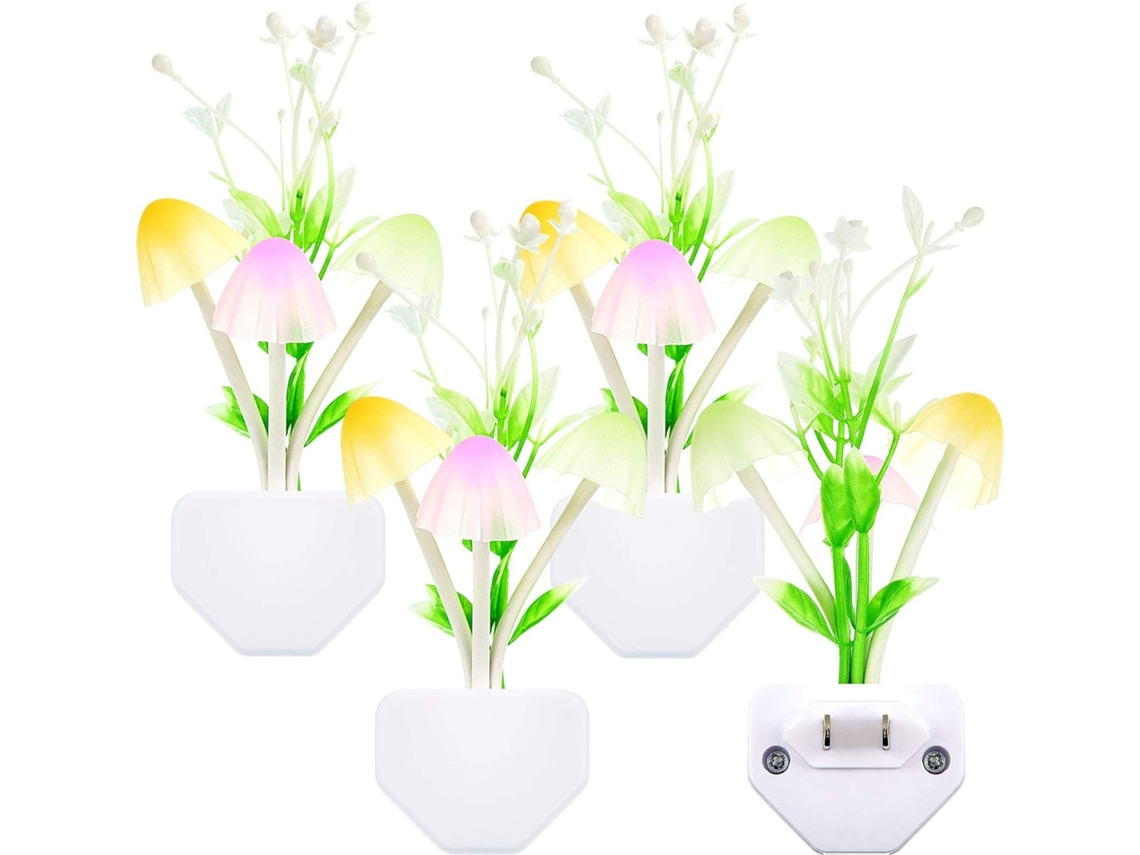 Lurelia Conjunto De 4 Luzes Noturnas Parede Com 7 Cores E Sensor De Movimento