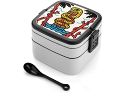 Marmita Bento Empilhável Com Tampa Para Adultos, Design De Totem Cobra, Isolamento Térmico À Prova De Vazamentos, 2 Compartimentos