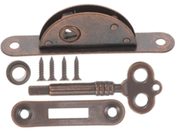 Fechadura Vintage Semicircular Antiga Com Chaves, Em Ferro, Para
