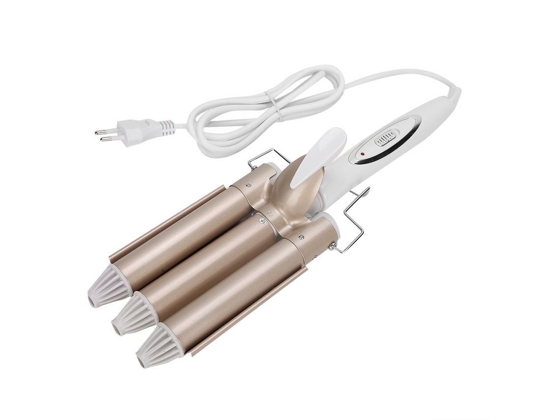 Chapinha De Cabelo Com 3 Barris 25mm Glaze Cerâmica Anti-caldação Aquecimento Rápido 110-240v