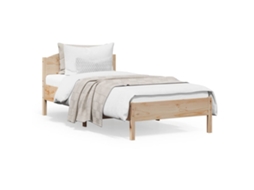 Vidaxl Cama Sem Colchão 100x200 Cm Madeira De Pinho Maciça
