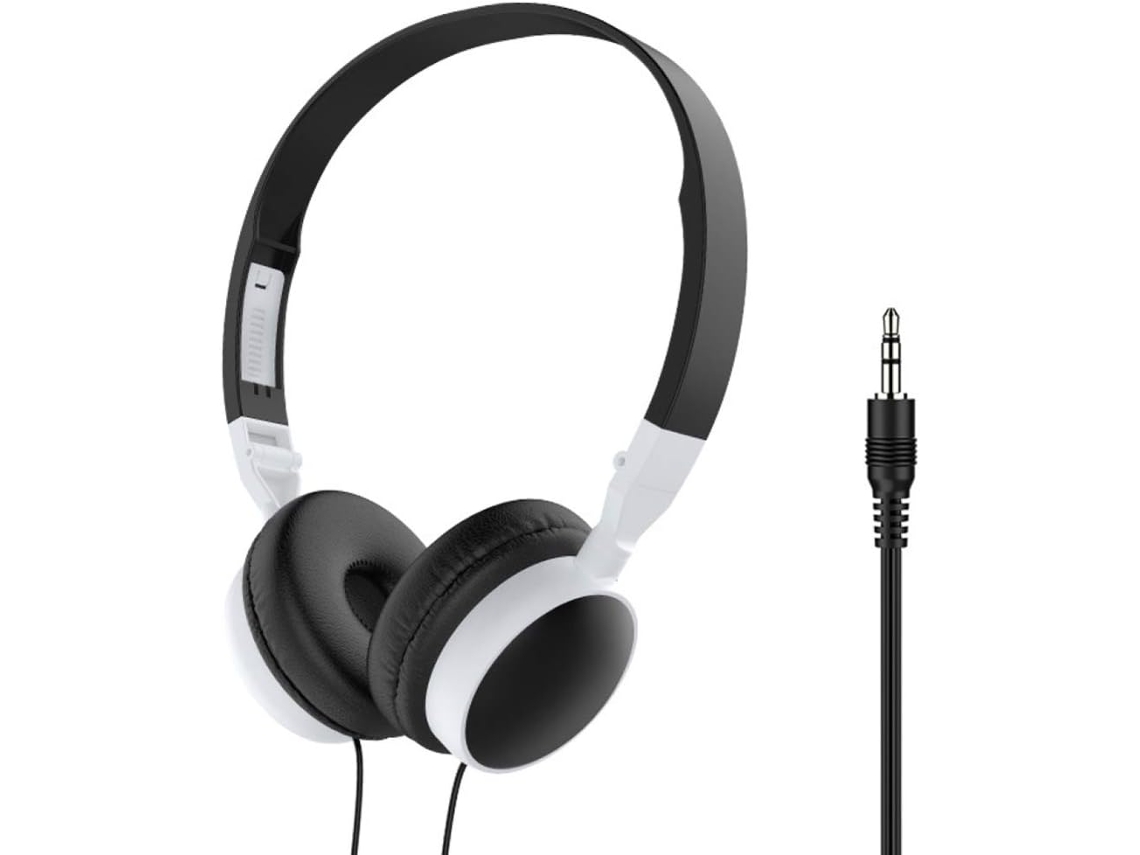 Fones De Ouvido Circum Aurais Com Fio E Graves Potentes, Dobráveis, Estéreo Hifi Para Jogos, Com Conector De 3, 5mm