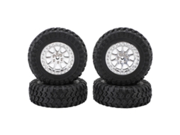 Pneus De Borracha Para Carro Rc Resistente, Roda Para Caminhonete Mn82 Silver, Substituição De Pneus De Veículo Controle Remoto