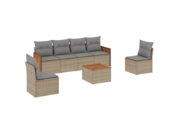 Garden Sofa Set, Garden Sofa Sets Vidaxl Bege Rattan / Vime (n/a)