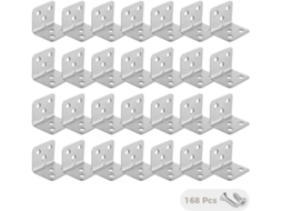 28 Suportes Em L, 3, 8x 3x 3cm, Aço Inoxidável, Suportes De Canto 90 Graus Para Móveis Madeira, Prateleiras E Reforço De