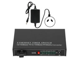 Aetheria switch de Fibra Ethernet Tbc mc3418ed20 8 Portas Plug And Play Liga de Alumínio