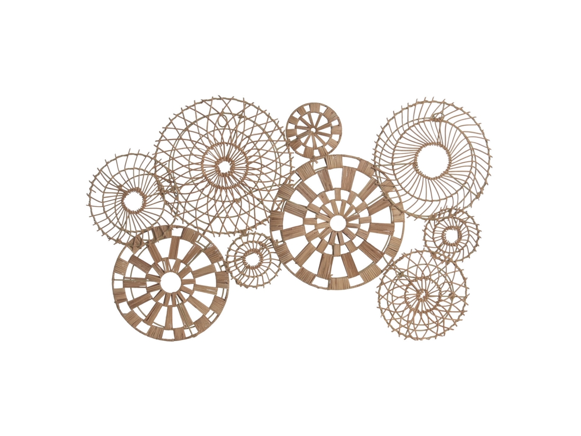 Decoração de Parede em Rattan Metálico Natural, 92x3x56cm ALEXANDRA HOUSE LIVING