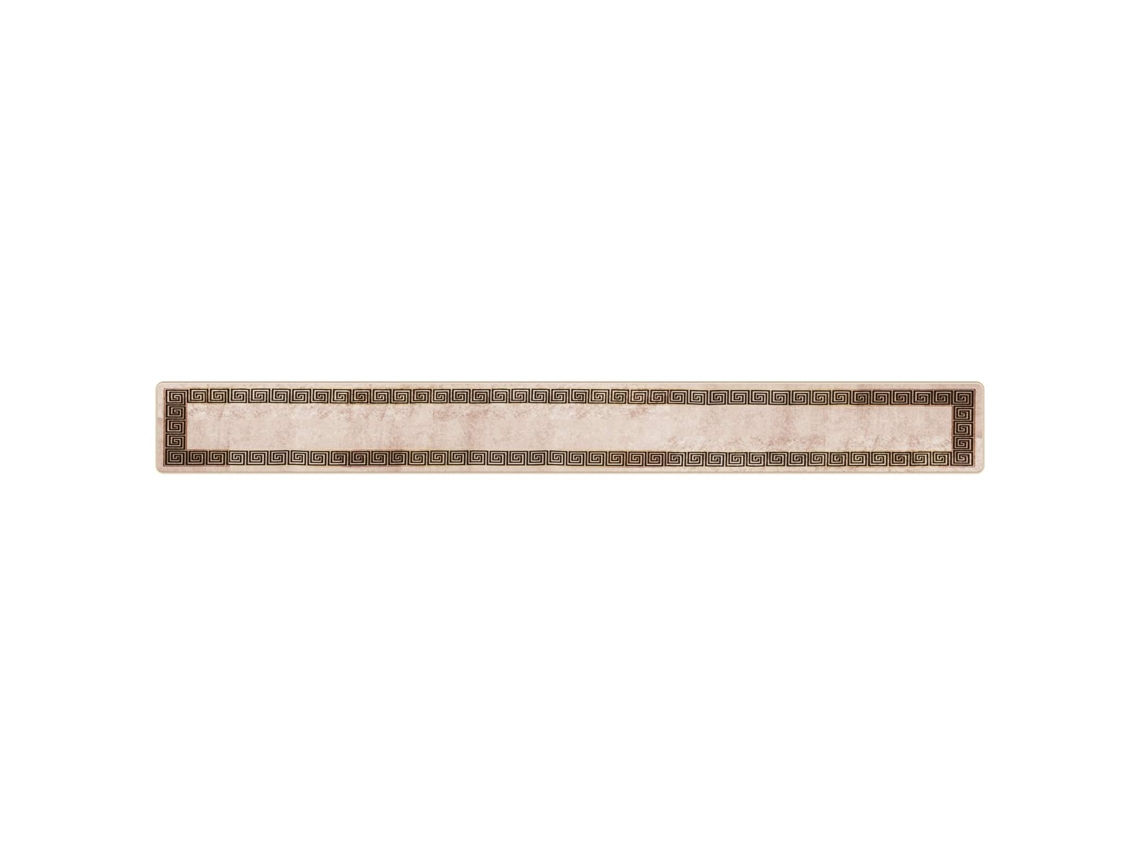 Conjunto 1 Tapete Runner Vidaxl Preto Poliéster (50 X 450 Cm)