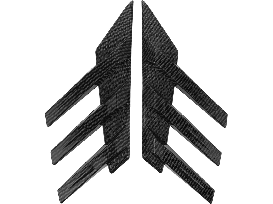 Spoiler Para Vidro Traseiro De Carro, 1 Par, Tpu Preto