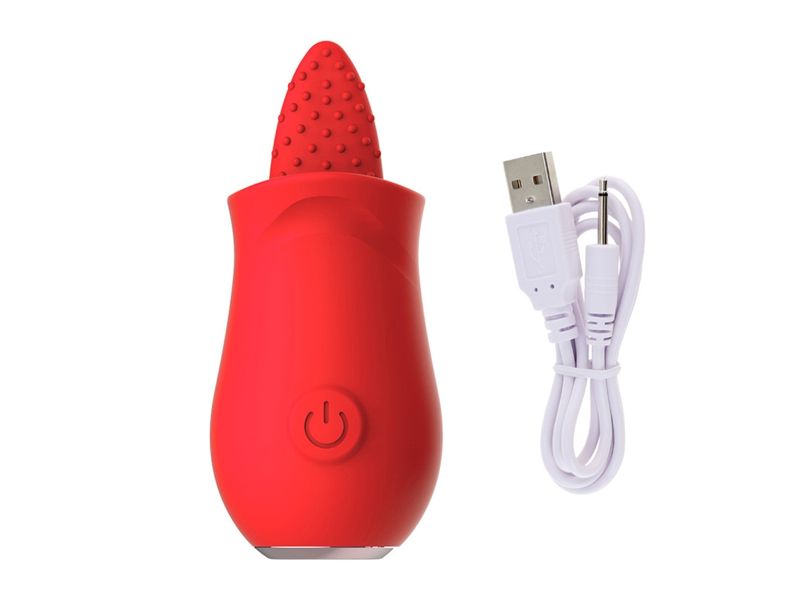 Vibrador recarregável de 10 velocidades para mulheres (vermelho) OEMG