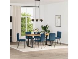 Vidaxl Cadeiras De Jantar 6 Pcs Veludo Azul