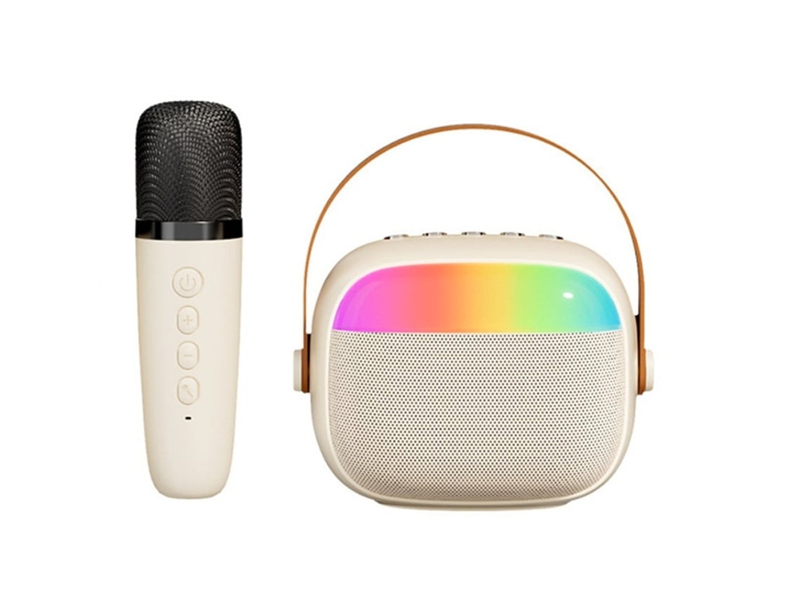 Mini Máquina De Karaokê Para Crianças E Adultos Alto Falante Bluetooth Com 1 Microfone Sem Fio E Luzes Led Festa Em Casa Para Meninas Menin Yizhood