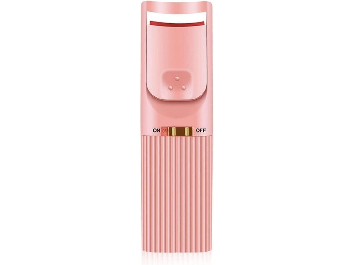 Curlador de Cílios Aquecido, Cachos Naturais, Estilo Duradouro, Bateria Rosa