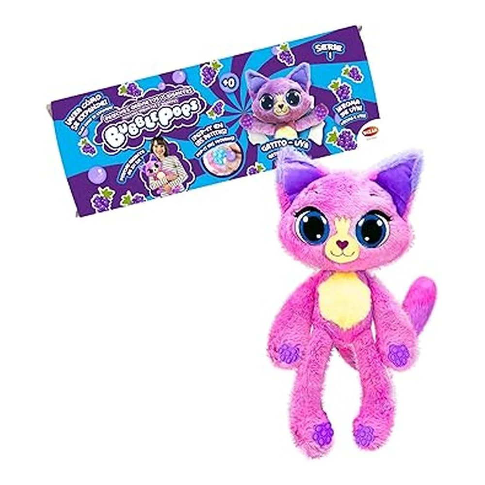 Bizak Bubble Pops Peluche Gatito Uva, Aroma Y Patitas Stem 64492004 Gat.uva Bizakp25